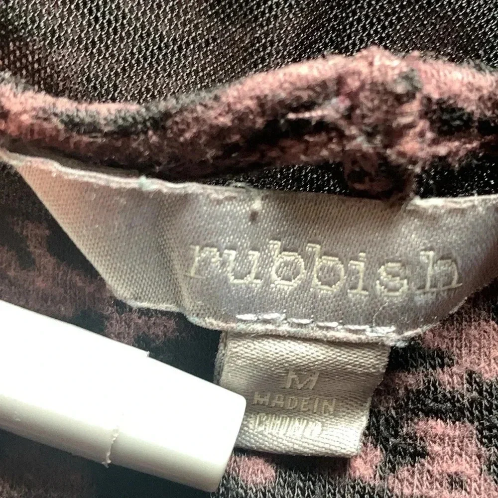 Rubbish Sleeveless Top Purple Animal Print Size Medium - Picture 6 of 8